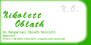 nikolett oblath business card